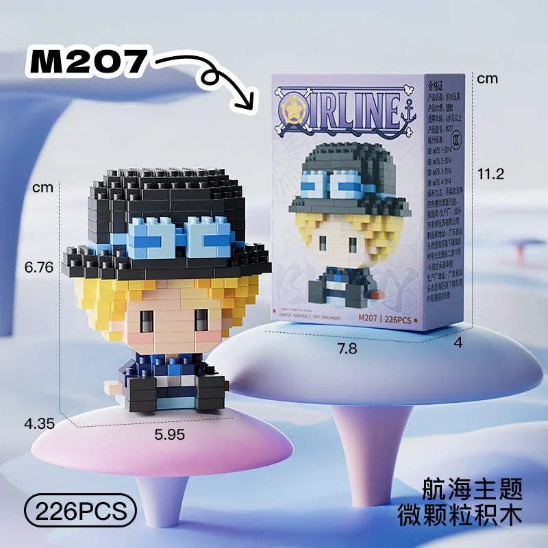 ONE PIECE 3D Anime Model Assembly Mini Bricks Figure Toys