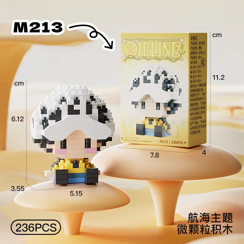 ONE PIECE 3D Anime Model Assembly Mini Bricks Figure Toys