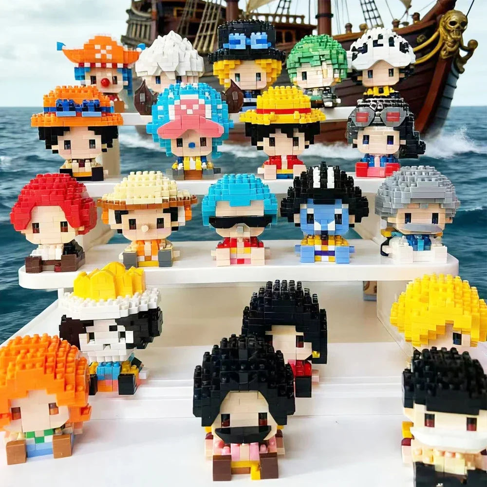 ONE PIECE 3D Anime Model Assembly Mini Bricks Figure Toys