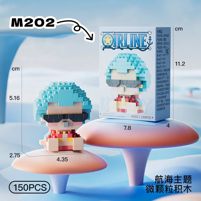 ONE PIECE 3D Anime Model Assembly Mini Bricks Figure Toys