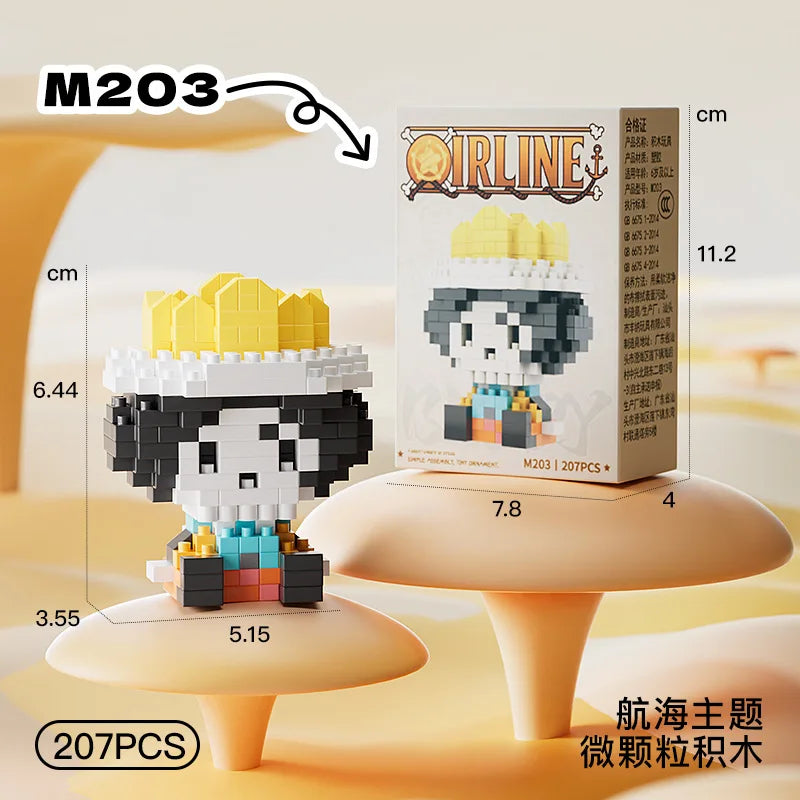 ONE PIECE 3D Anime Model Assembly Mini Bricks Figure Toys