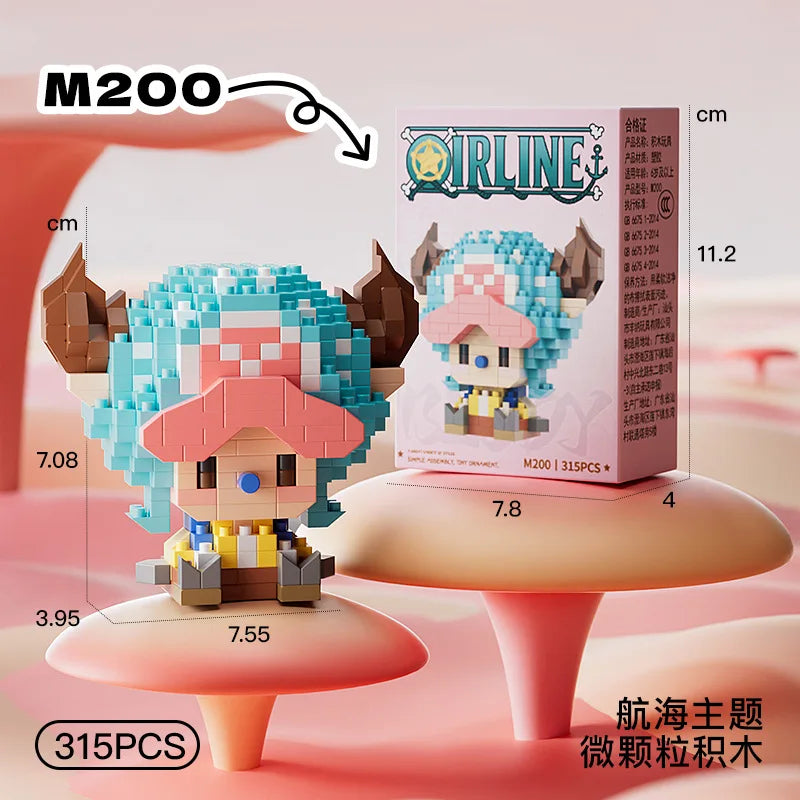ONE PIECE 3D Anime Model Assembly Mini Bricks Figure Toys