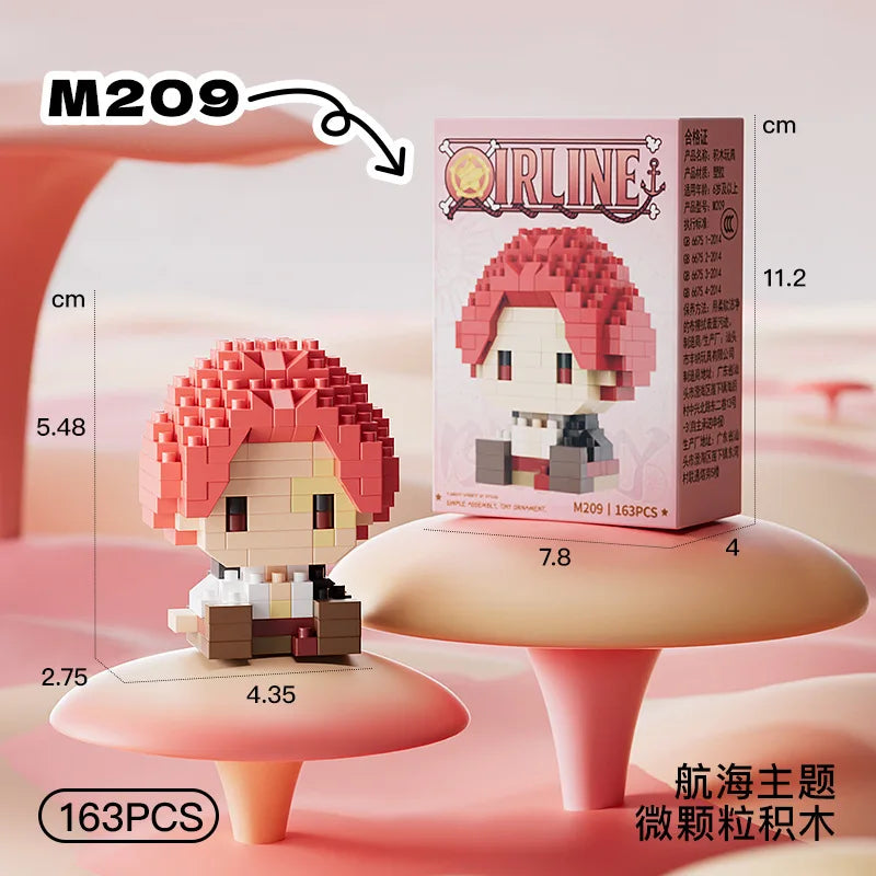 ONE PIECE 3D Anime Model Assembly Mini Bricks Figure Toys