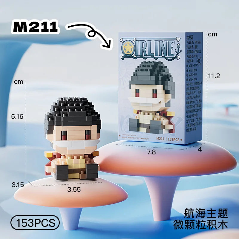 ONE PIECE 3D Anime Model Assembly Mini Bricks Figure Toys