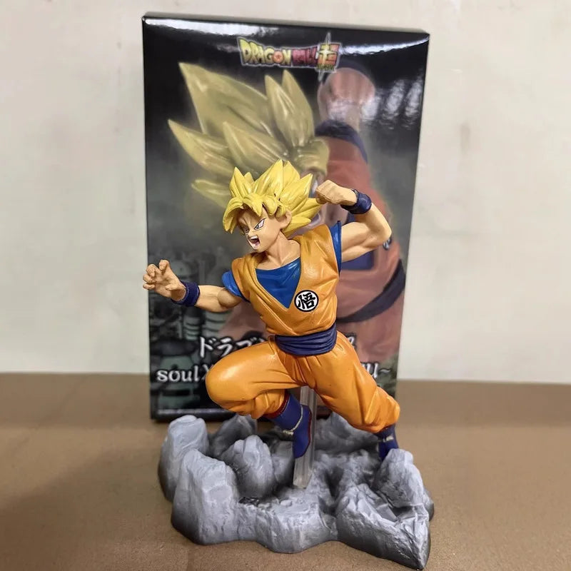 14cm Dragon Ball Combat Posture Anime Figure Model
