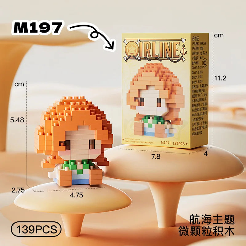 ONE PIECE 3D Anime Model Assembly Mini Bricks Figure Toys