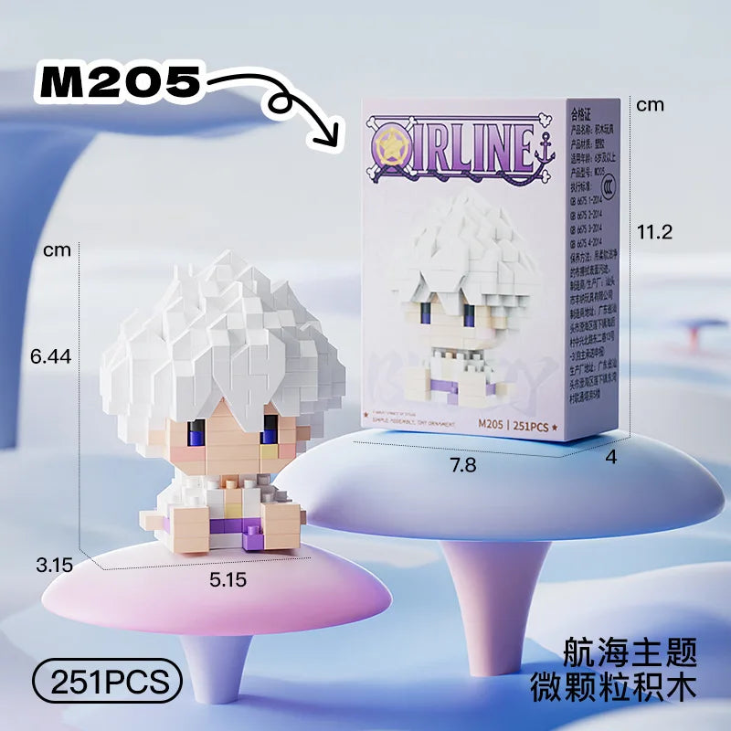 ONE PIECE 3D Anime Model Assembly Mini Bricks Figure Toys