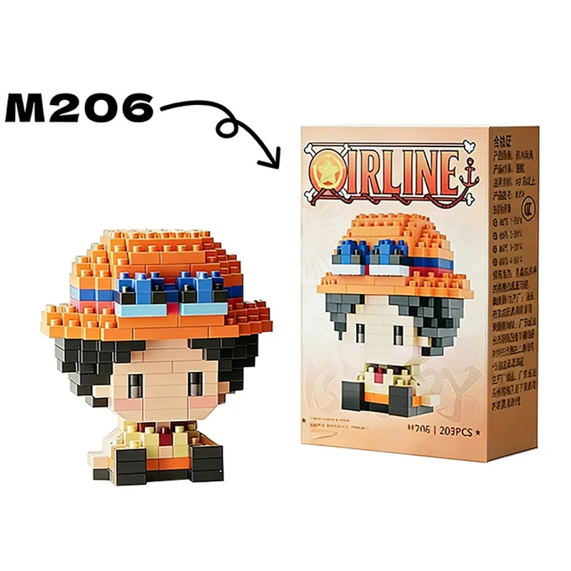 ONE PIECE 3D Anime Model Assembly Mini Bricks Figure Toys