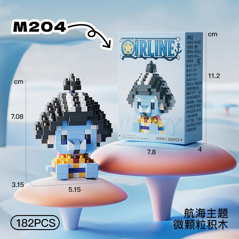 ONE PIECE 3D Anime Model Assembly Mini Bricks Figure Toys
