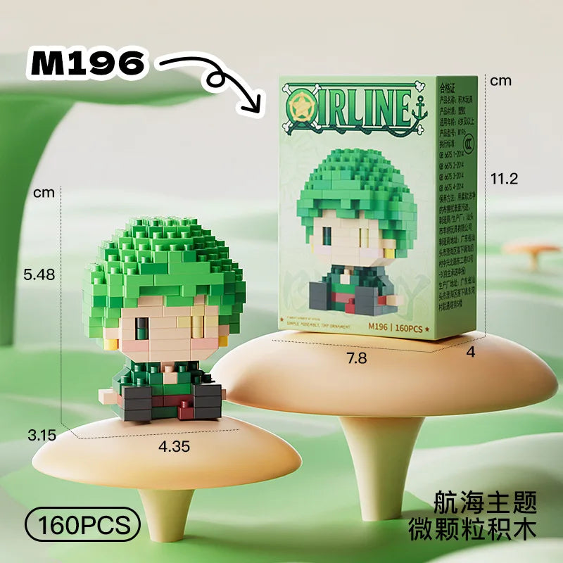 ONE PIECE 3D Anime Model Assembly Mini Bricks Figure Toys