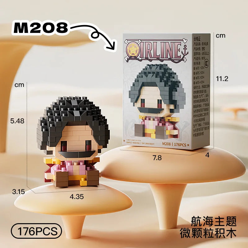 ONE PIECE 3D Anime Model Assembly Mini Bricks Figure Toys