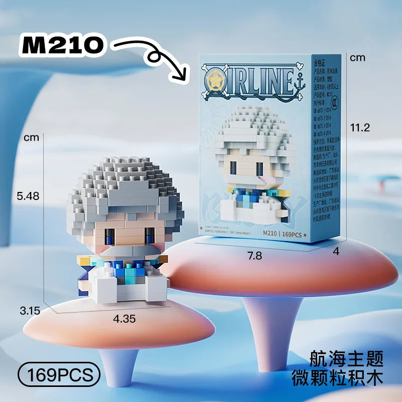 ONE PIECE 3D Anime Model Assembly Mini Bricks Figure Toys