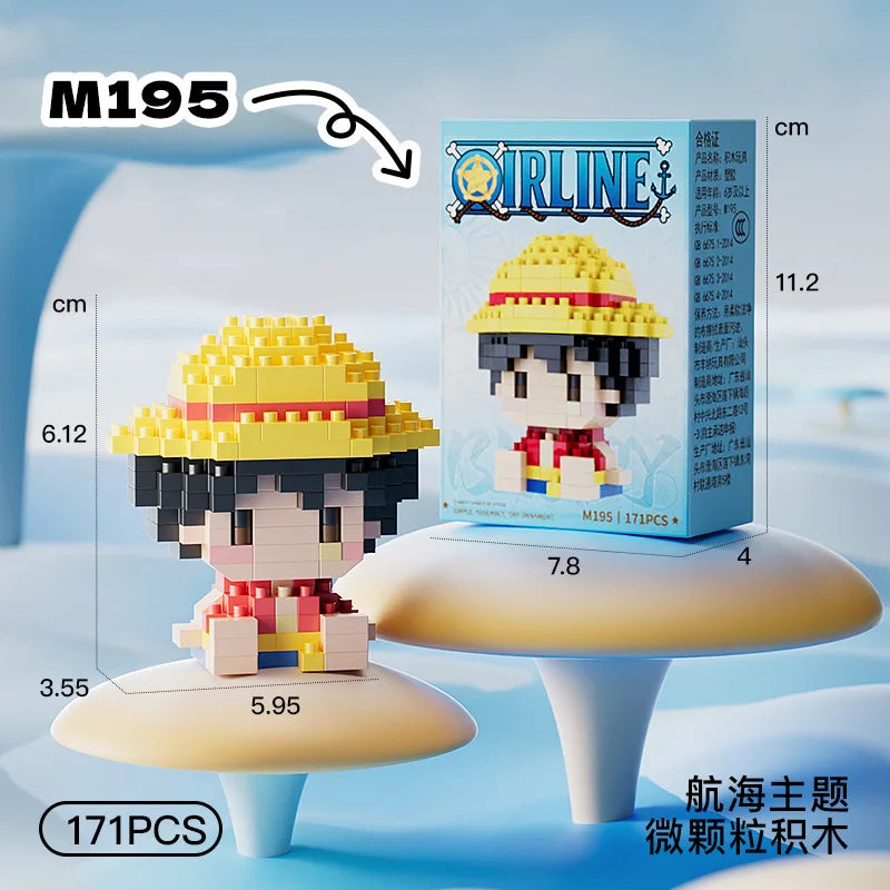 ONE PIECE 3D Anime Model Assembly Mini Bricks Figure Toys