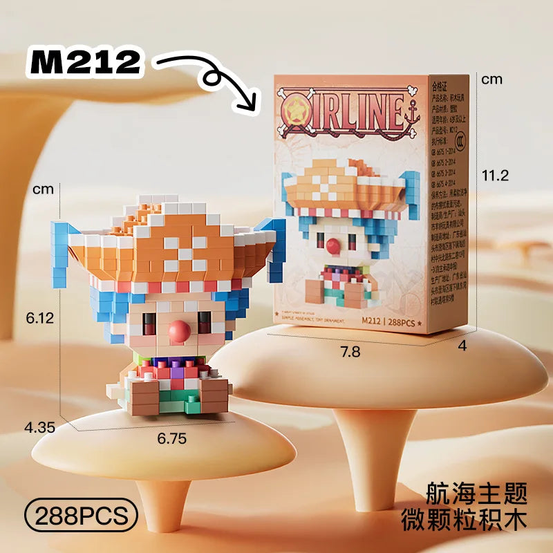 ONE PIECE 3D Anime Model Assembly Mini Bricks Figure Toys