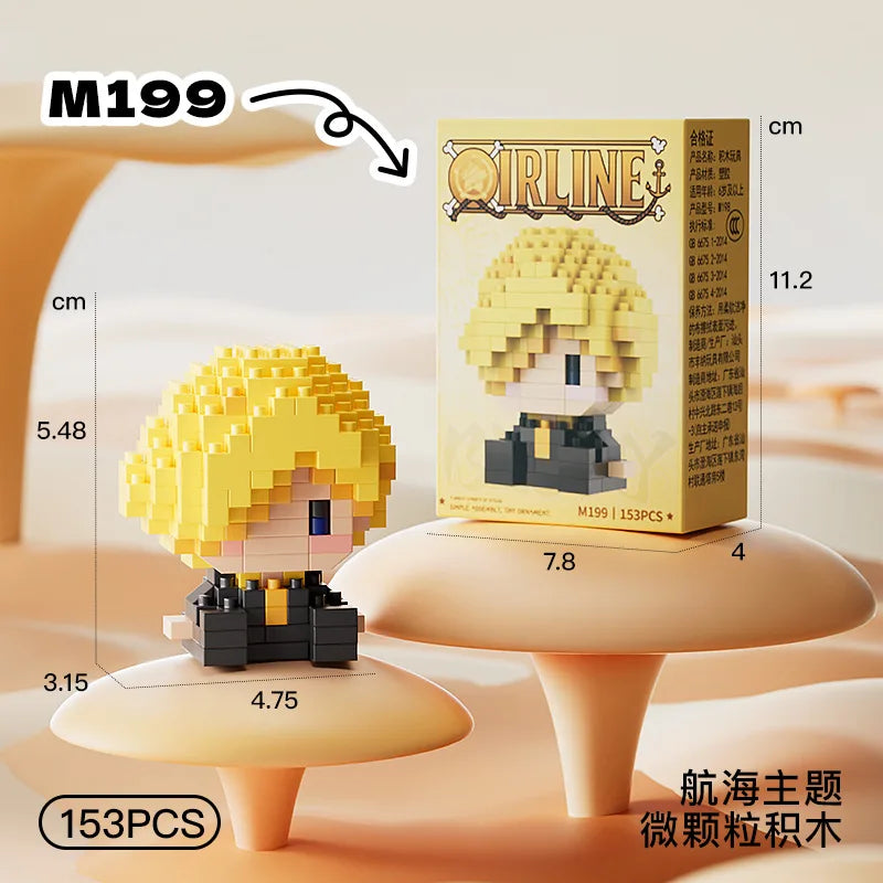 ONE PIECE 3D Anime Model Assembly Mini Bricks Figure Toys