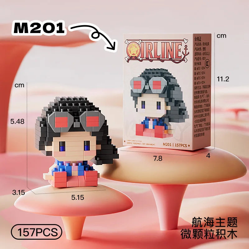 ONE PIECE 3D Anime Model Assembly Mini Bricks Figure Toys