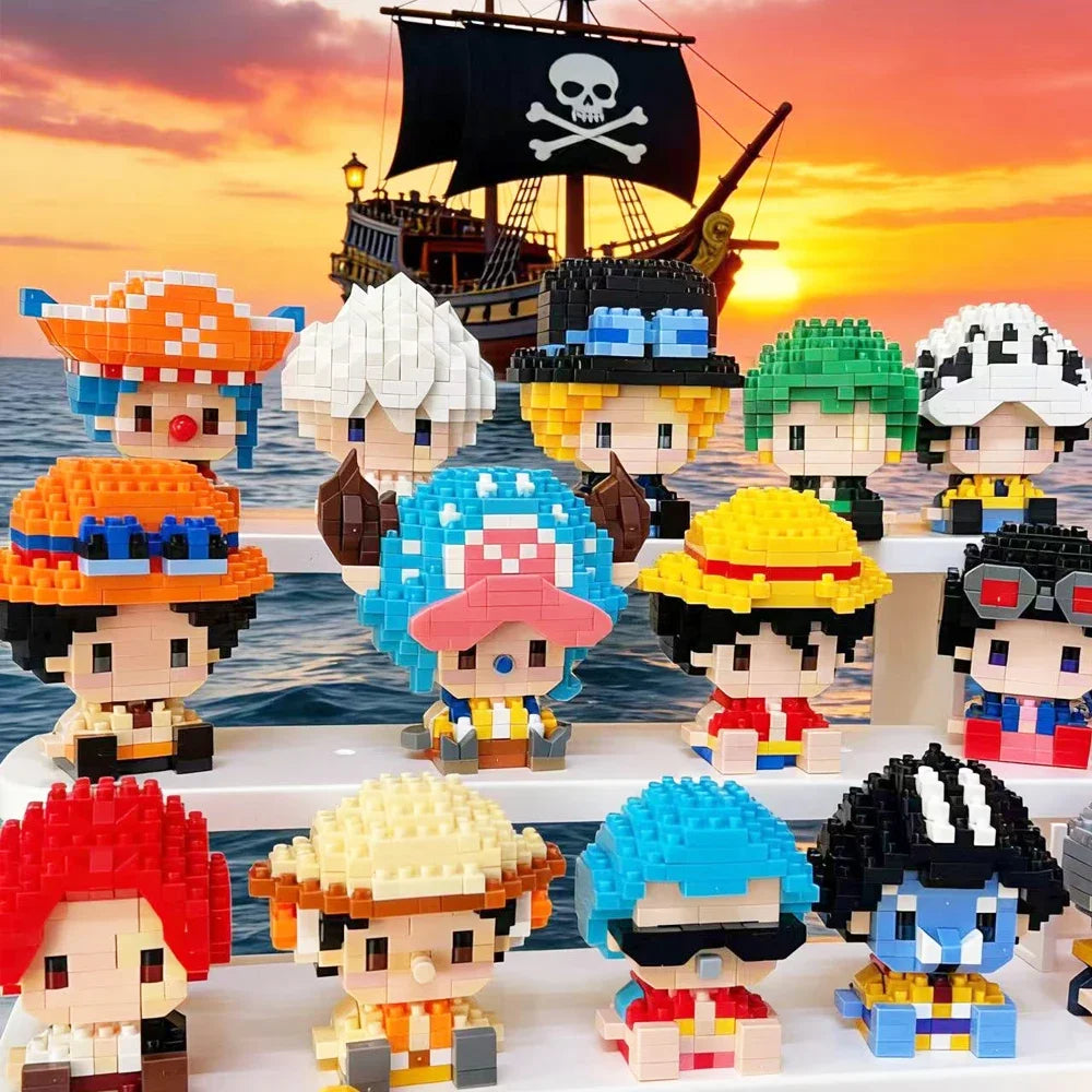 ONE PIECE 3D Anime Model Assembly Mini Bricks Figure Toys